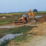 Digging of lake for land filling